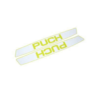 Autocollants PUCH paire logo PUCH réservoir d'essence jaune/blanc