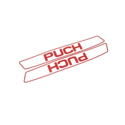 Autocollants PUCH paire logo PUCH réservoir d'essence rouge/blanc