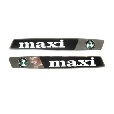 Autocollants PUCH paire logo MAXI réservoir d'essence noir/chromé