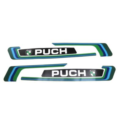 Autocollants PUCH paire logo PUCH réservoir d'essence bleu/vert