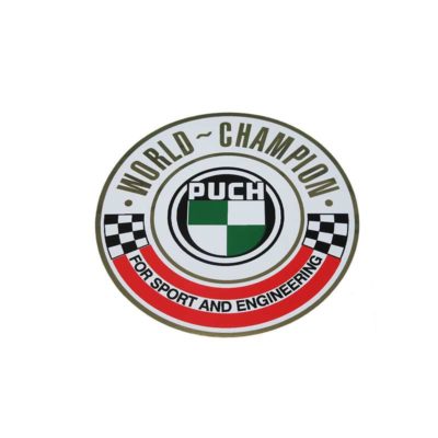 Autocollant PUCH WORLD CHAMPION Ø 50mm