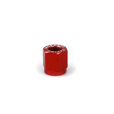 Ecrou roue ar. MOPARTS alu rouge 21mm 13/16 ou 7/8 pouces Piaggio Ciao/SI/Bravo