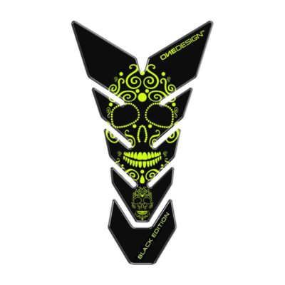 Protège réservoir ONE DESIGN BLACK EDITION - MAIA jaune fluo 134 x 230mm