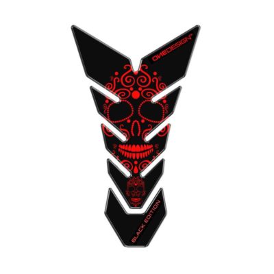 Protège réservoir ONE DESIGN BLACK EDITION - MAIA rouge fluo 134 x 230mm