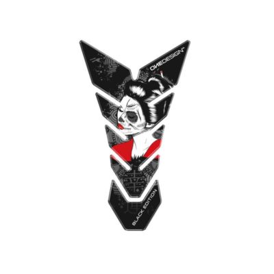 Protège réservoir ONE DESIGN BLACK EDITION - GEISHA noir 134 x 230mm