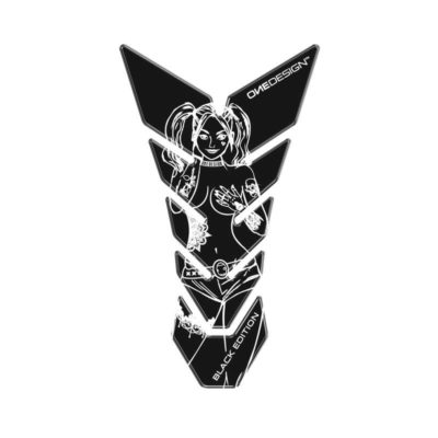 Protège réservoir ONE DESIGN BLACK EDITION - SEXY GIRL noir 134 x 230mm