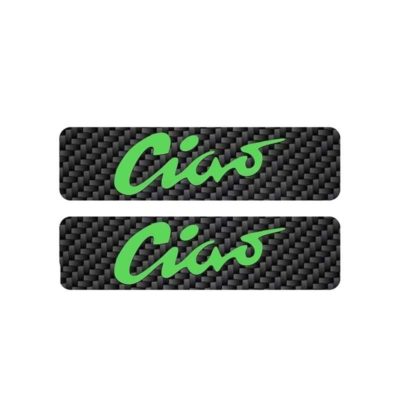 Autocollants réservoir MOPED KINGS - CIAO paire vert/carbon 30 x 115mm