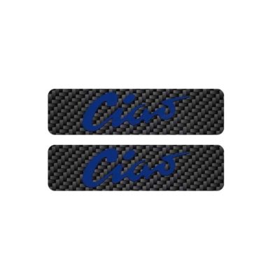 Autocollants réservoir MOPED KINGS - CIAO paire bleu/carbon 30 x 115mm