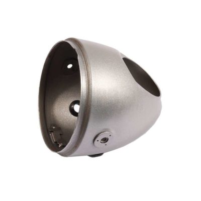 Carter phare NO NAME OLD SCHOOL oeuf Ø 98mm argenté montage latéral