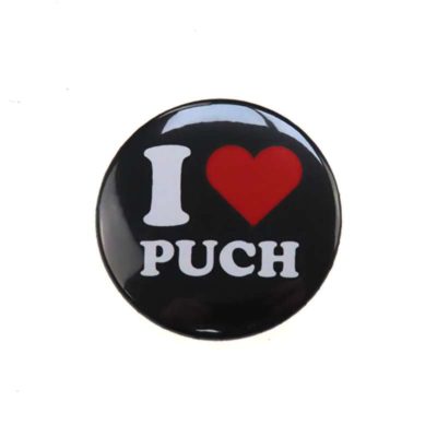 Button NO NAME I LOVE PUCH Ø 37mm noir
