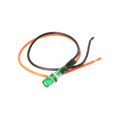 Témoin Moped Kings 12V - Ø 18mm vert avec cable