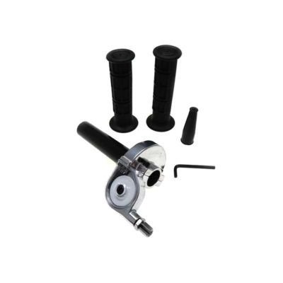 Poignée de gaz MOPED KINGS alu argenté