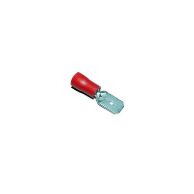 Onglet plat NO NAME isolant 6.3mm cable  Ø 0.25-1.5mm² rouge