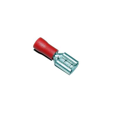 Manchon bouchon plat  NO NAME semiisolant 6.3mm cables Ø 0,25-1,5mm² rouge