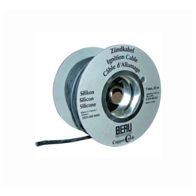 Fil d'allumage BERU Silicon Ø 7mm x 1m en noir - par mètre