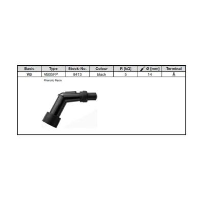 Capuchon bougie NGK VB05FP (8413) en noir