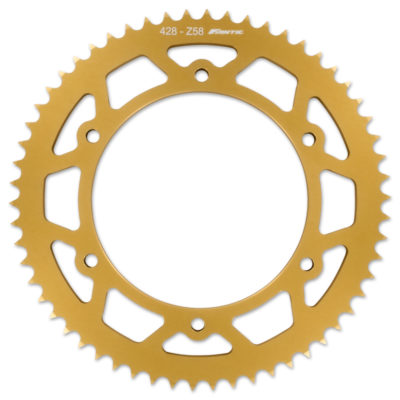 Couronne 428/58D alu couleur or Fantic TL125 Enduro