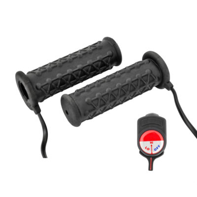 Poignées chauffantes Ø 25.4mm réglable BIKEIT 2 étapes L: 129mm