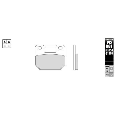 Plaquettes de frein Galfer métal fritté (paire)