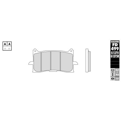 Plaquettes de frein Galfer métal fritté sportive racing