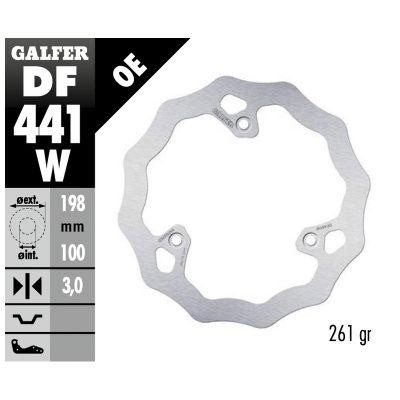Disque de freins Galfer W 198/100/3mm 3 trous