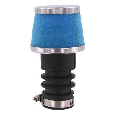 Filtre à air Power Puch pour carburateur PHBG et Bing 18mm (raccord 28mm) bleu