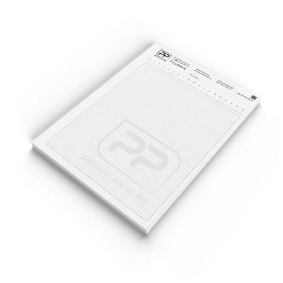 Bloc-notes A4 90g/m2 50 feuilles encollage en tête PP passion parts AG