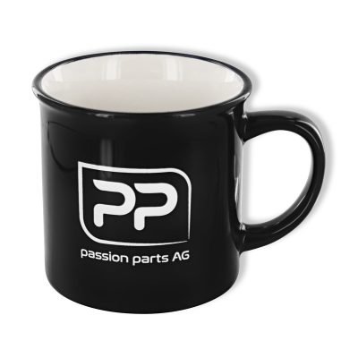 Tasse noir/blanc (céramique) 300ml Ø86x85mm Vintage PP passion parts AG