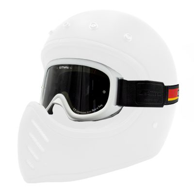 Lunette cross blanc Fantic CABALLERO avec bandeau noir/rouge/jaune