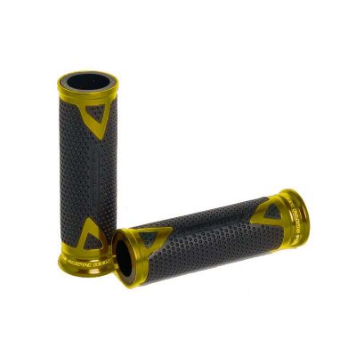 Prs poignées Puig Radikal, gomme/alu or L:123mm