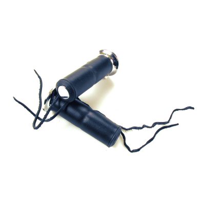 Poignées PRO GRIP (paire) look cuire avec franges noir