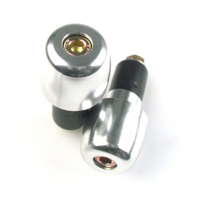 Embout guidon (rond-conique) Buzzetti alu argenté Ø 27.7 x 25.4mm