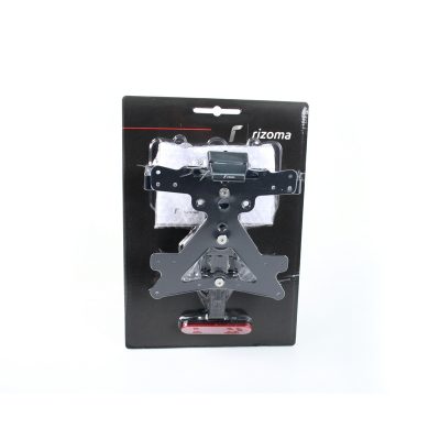Support plaque RIZOMA noir Triumph avec eclairage plaque