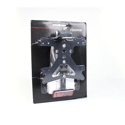Support plaque RIZOMA noir Ducati avec eclairage plaque