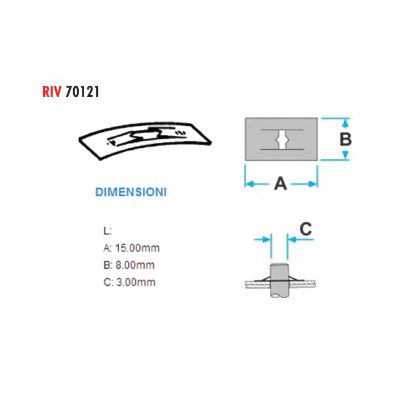 Ecrous XBIKE (pce) habillage Ø 3mm 15x8mm