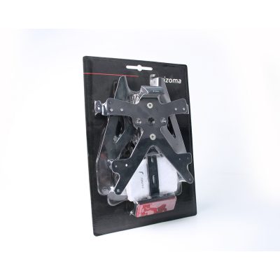 Support plaque RIZOMA noir avec eclairage Kawasaki