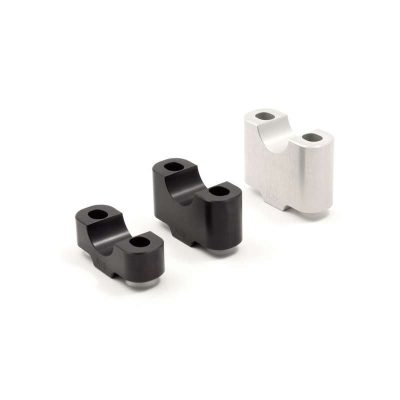 Riser LSL (paire) en alu noir Ø 22mm hauteur 35mm distance trous 32-35mm