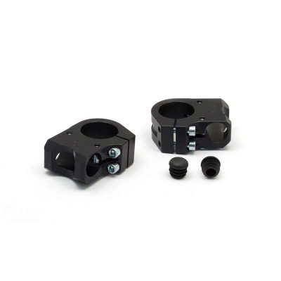 Collier tube de fourche LSL (paire) Sport-Match alu noir Ø39mm-5° homologé