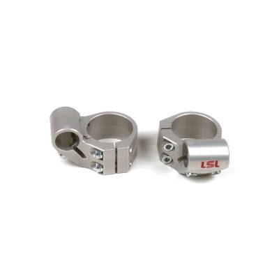 Collier tube de fourche LSL (paire) Speed-Match alu argenté Ø 58x16mm-4° homol