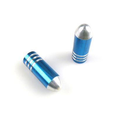 Bouchons valve XBIKE (paire) SHOT bleu anodisé