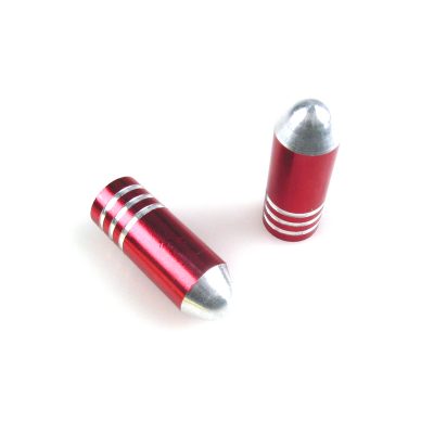 Bouchons valve XBIKE (paire) SHOT rouge anodisé