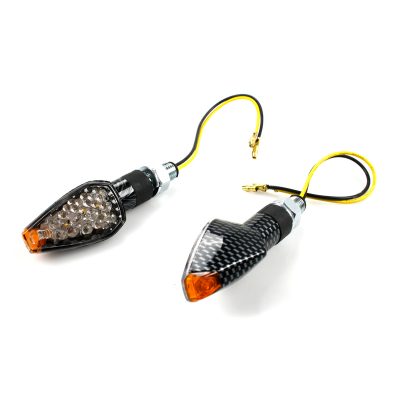 Clignos LED XBIKE (paire) TRIANGLE carbon-look 47 x 22mm homologé