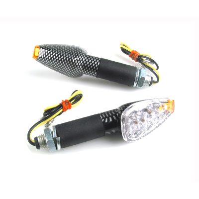 Clignos LED XBIKE (paire) PISA LONG  claire/orange M10x1.25 - 90mm homologé