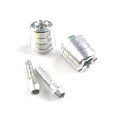 Embout guidon XBIKE argenté Yamaha R1/R6/FZ1 filetage M6