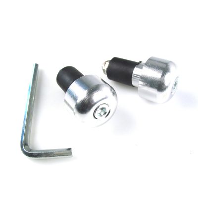Embout guidon (rond-zylindrique) XBIKE alu argenté Ø 27.7 x 21.6mm