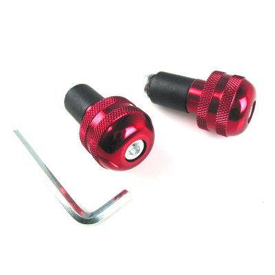 Embout guidon (rond-zylindrique-rainuré 2) XBIKE alu rouge Ø 17.5x28mm