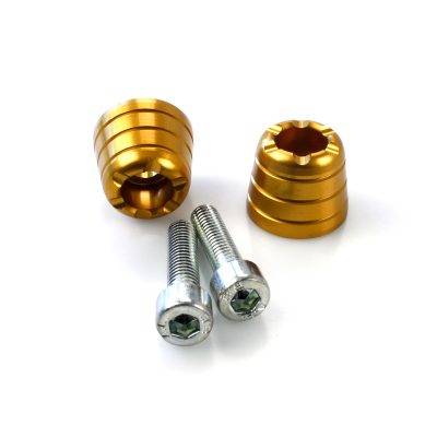 Embout guidon XBIKE doré Kawasaki ZX6R/9R/Z750/Z1000/ER6N M8x1.25mm