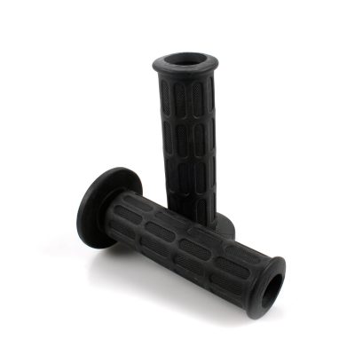 Poignées Domino (paire) STREET - FINE RUBBER Ø 22x110mm noir ouvert