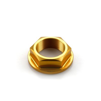 Écrou de direction XBIKE alu doré M24x1mm Honda/Triumph