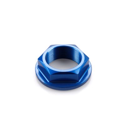 Écrou de direction XBIKE alu bleu M24x1mm Honda/Triumph